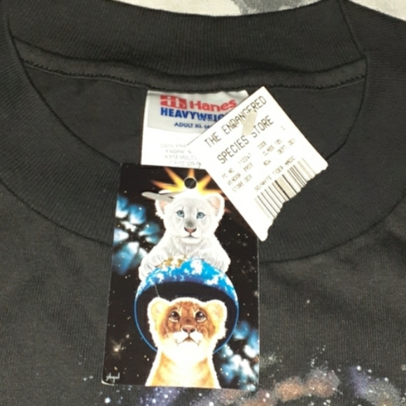 New 1997 White Tiger Magic Vintage Shirt 90s Wildfife Art Tee - Picture 6 of 8